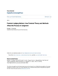 How Feminist Theory and Methods Affect the Process of Judgment