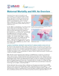 Maternal Mortality and HIV: an Overview