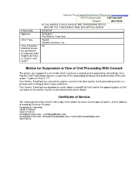 Motion for Suspension in View of Civil Proceeding with Consent