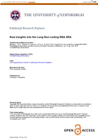 New Insights Into the Long Non-Coding RNA SRA