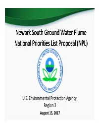 Presentation Slides: National Priorities List (Npl) Proposal