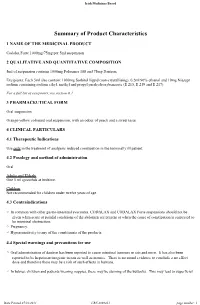Summary of Product Characteristics