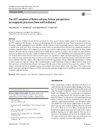 The 2011 Eruption of Nabro Volcano, Eritrea: Perspectives on Magmatic Processes from Melt Inclusions