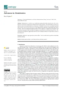 Advances in Atomtronics