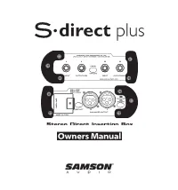 Download the S-Direct Plus User Manual in PDF Format
