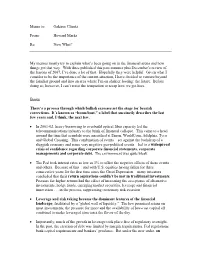 Memo To: Oaktree Clients From: Howard Marks Re: Now What?