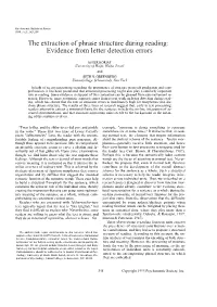 The Extraction of Phrase Structure During Reading: Evidence from Letter Detection Errors