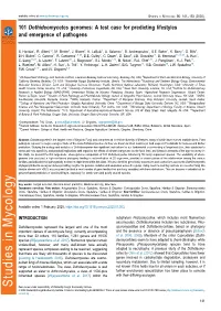 101 Dothideomycetes Genomes: a Test Case for Predicting Lifestyles and Emergence of Pathogens