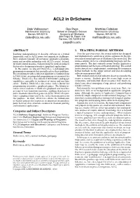 ACL2 in Drscheme