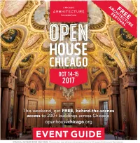 EVENT GUIDE SPECIAL ADVERTISING SECTION: This Section Was Edited and Produced by the Chicago Architecture Foundation