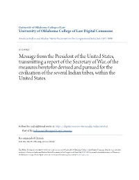 Message from the President of the United States, Transmitting a Report