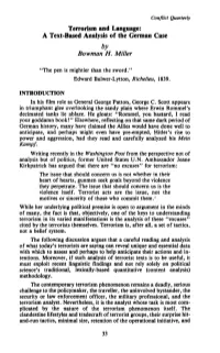 Terrorism and Language: a Text-Based Analysis of the German Case by Bowman H