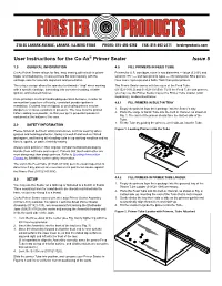 User Instructions for the Co-Ax® Primer Seater Issue 5
