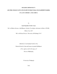 Building Democracy: De Jure and De Facto Autonomy In