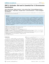 RNF12 Activates Xist and Is Essential for X Chromosome Inactivation