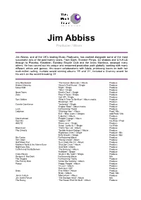 Jim Abbiss Complete CV.Pdf