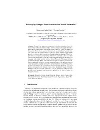 Privacy by Design: Does It Matter for Social Networks?