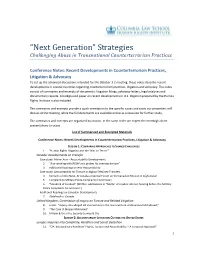 “Next Generation” Strategies Challenging Abuse in Transnational Counterterrorism Practices