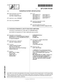 Synthesis of Magnolol and Its Analogue Compounds Synthese Von Magnolol Und Analog-Verbindungen Synthèse De Magnolol Et Ses Composés Analogues
