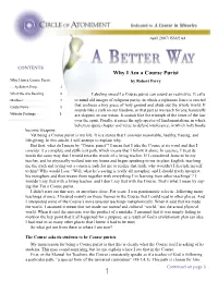 A Better Way Is Published Monthly by Minds