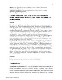 A Cost Increase Analysis of Eapon Systems Using The