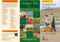 Cornwall Visitor Guide for Dog Owners