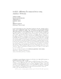 Scalable Affiliation Recommendation Using Auxiliary Networks