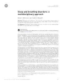 Sleep and Breathing Disorders: a Multidisciplinary Approach