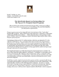 The Ideaworks Report on Partnerships for the Top 15 U.S. Frequent Guest Programs