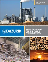Valve Solutions for Pulp & Paper Applications 97.01-01