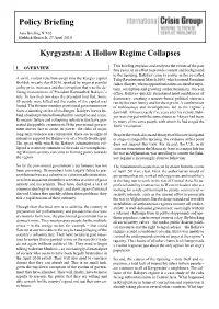 A Hollow Regime Collapses