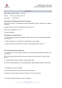 DANC 005A Last Revised and Approved: 10/11/2018