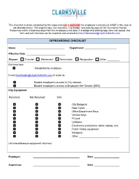 Employee Offboarding Checklist and Exit Interview