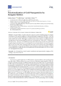 Functionalization of Gold Nanoparticles by Inorganic Entities