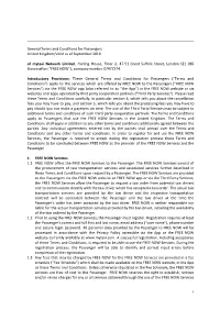 General Terms and Conditions for Passengers United