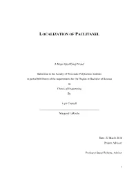 Localization of Paclitaxel