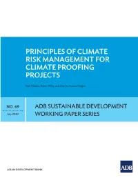 Principles of Climate Risk Management for Climate Proofing Projects