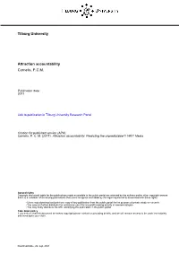 Tilburg University Attraction Accountability Cornelis, P.C.M