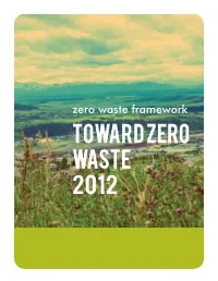 Toward Zero Waste 2012