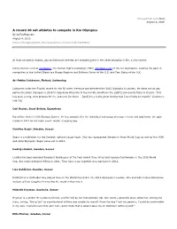 A Record 40 out Athletes to Compete in Rio Olympics by Ontopmag.Com August 4, 2016