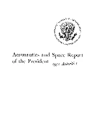 Aeronautics and Space Report of the President