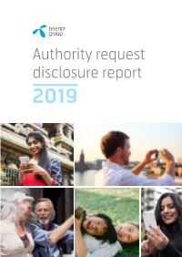 Authority Request Disclosure Report 2019