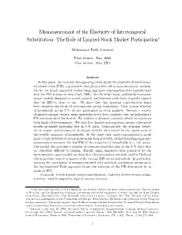 Mismeasurement of the Elasticity of Intertemporal Substitution: the Role