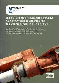 The Future of the Druzhba Pipeline As a Strategic Challenge for the Czech Republic and Poland