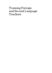 Training Foreign and Second Language Teachers