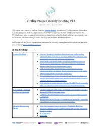 Virality Project Weekly Briefing #18 April 20, 2021 - April 27, 2021