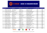 2020 FFA. This Fixtures List and Any Part of Thereof, Must Not Be Reproduced Without the Permission of FFA