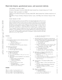 Black-Hole Binaries, Gravitational Waves, and Numerical Relativity