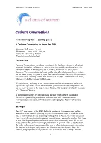 Canberra Conversations