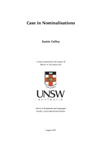 Case in Nominalisations